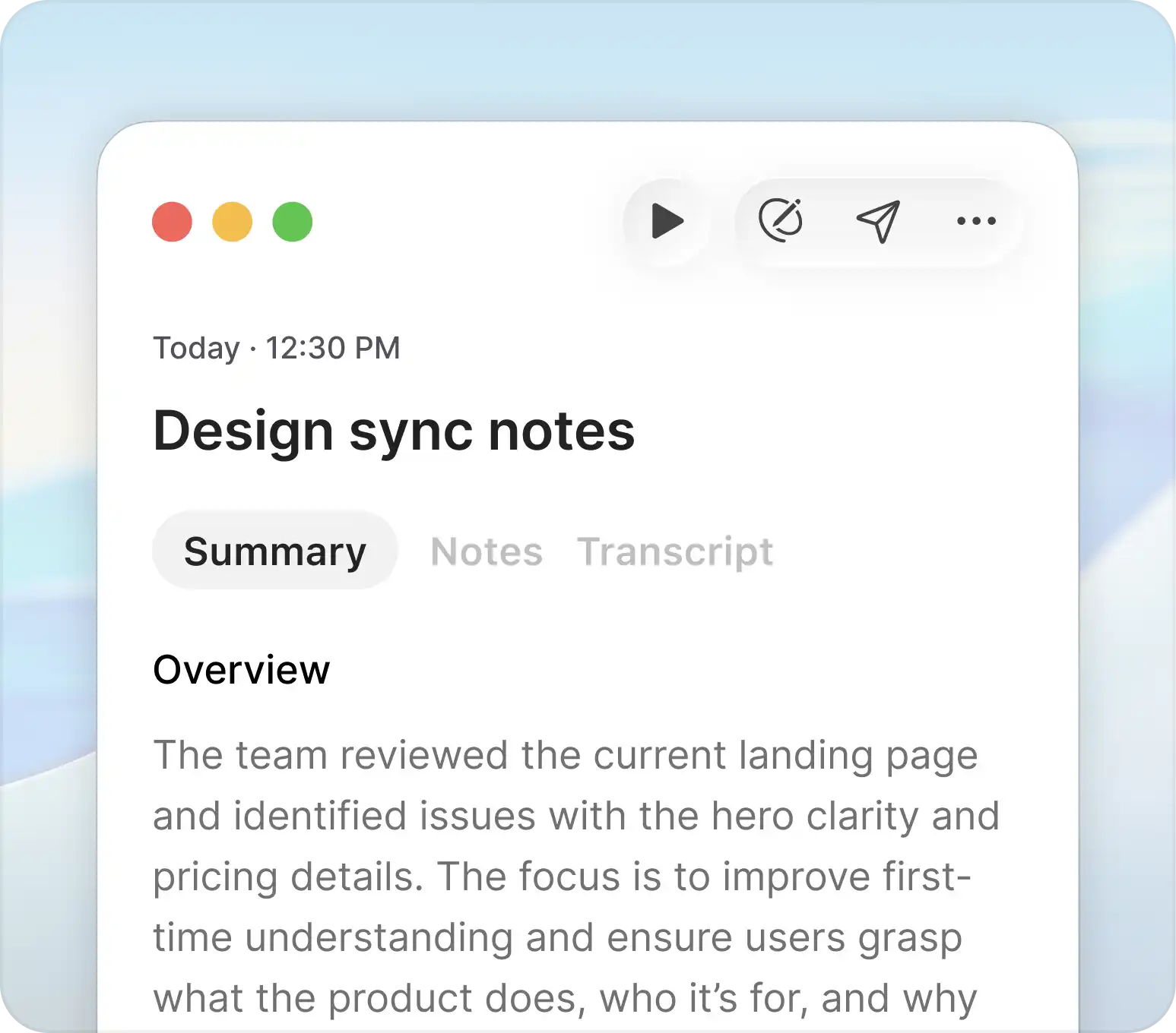 Walk away with clarity